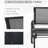 Garden Porch Glider Chair. Metal Frame With Smooth Gliding Base. Breathable Mesh Fabric For Quick Drying. Suitable Poolside, Backyard, Balcony. Black. 264Lbs Capacity. 29.5" W X 26" D 33.5" H.