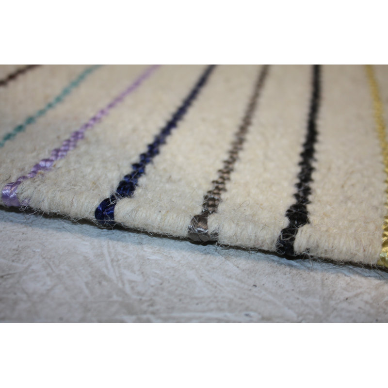 Deason Striped Wool Hand Woven Area Rug, Rectangle 200 x 300cm
