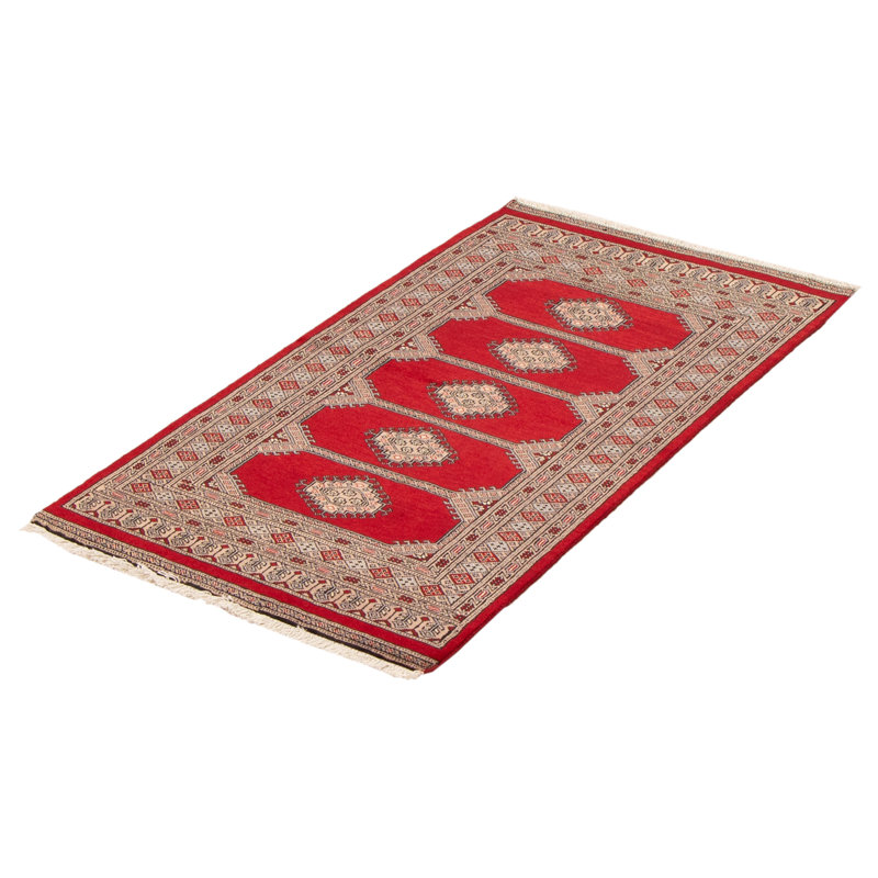 Tapis rouge foncé Malechi Peshawar Bokhara 3 pi 0 po x 5 pi 2 po