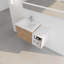 Meuble-lavabo à fermeture en douceur 36 po avec lavabo et petites tablettes de rangement
