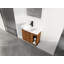 Meuble-lavabo mural 24 po avec lavabo en céramique blanche et porte à fermeture en douceur, emballage KD