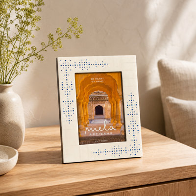 5" x 7" Perfora Handcrafted Bone Inlay Tabletop Picture Frame