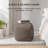 Marta 20" Stone Beige Upholstered Pouf Ottoman-117292721
