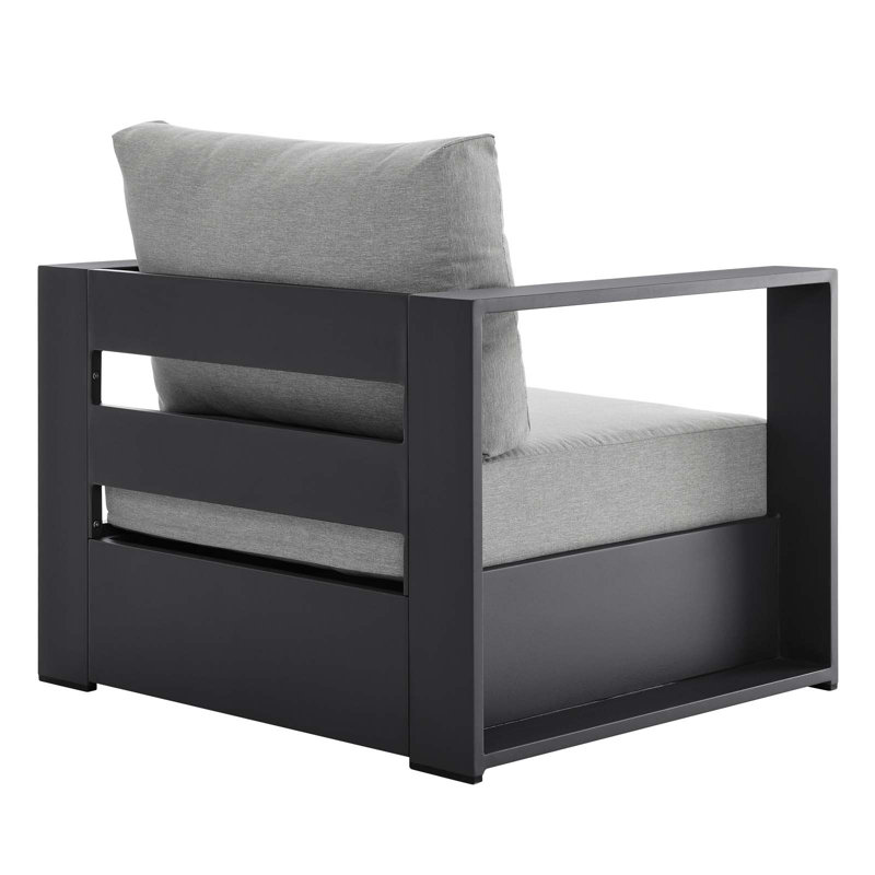 2 Piece Seating Group with Cushions, Grey, Grey