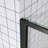 Single Sliding Shower Door Semi-Frameless Shower Glass Panel, 1/4" (6Mm) Clear Tempered Glass, Transparent Safety Film For Glass,Aluminium Alloy,Reversible Installation