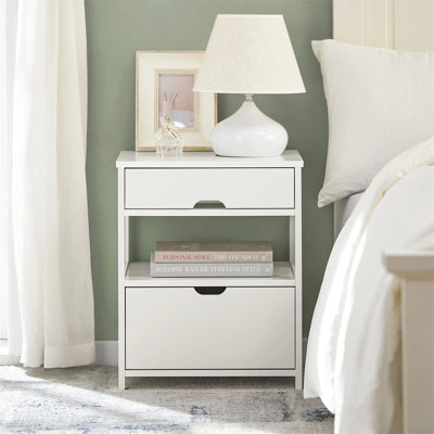 45cm W Manufactured Wood Bedside Table