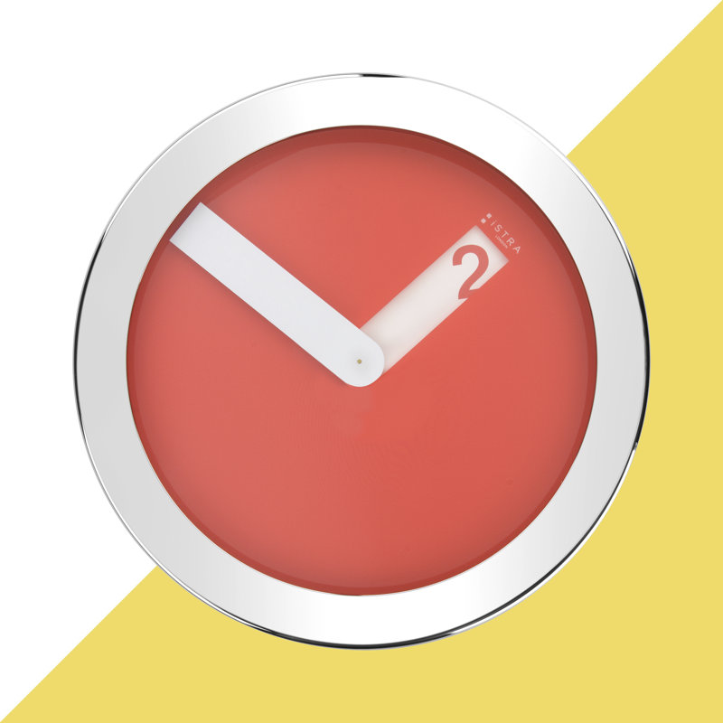 Reedley Metal Wall Clock, Red