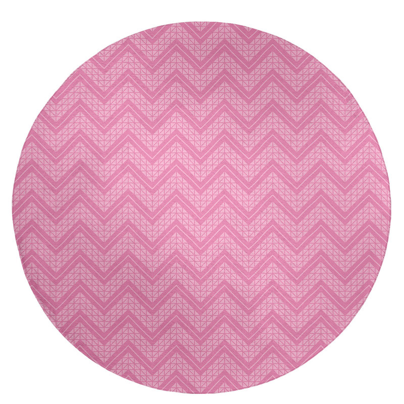 Chenille Chevron Indoor Rug, Round 5'