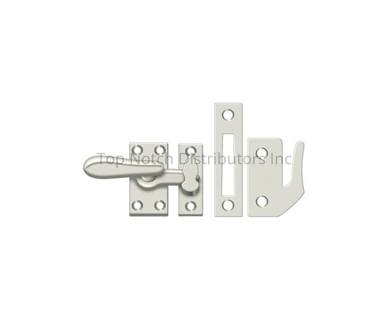 Verrou de fenêtre Deltana CF66U14, fermeture à battant, moyen en nickel poli, Nickel poli, H 2 po x l 1,9 po x P 2 po