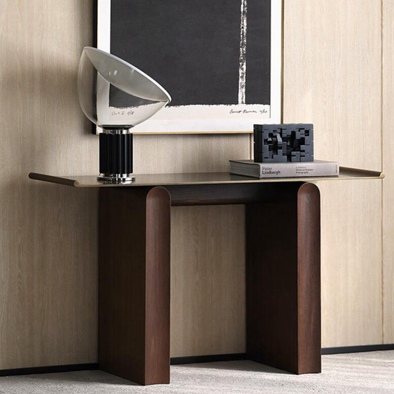 Table de véranda minimaliste de style italien., H 29,9 po x l 59 po x P 15,7 po