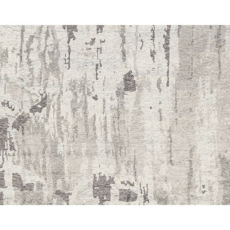 Hand-Knotted High-Quality Beige and Gray Area Rug