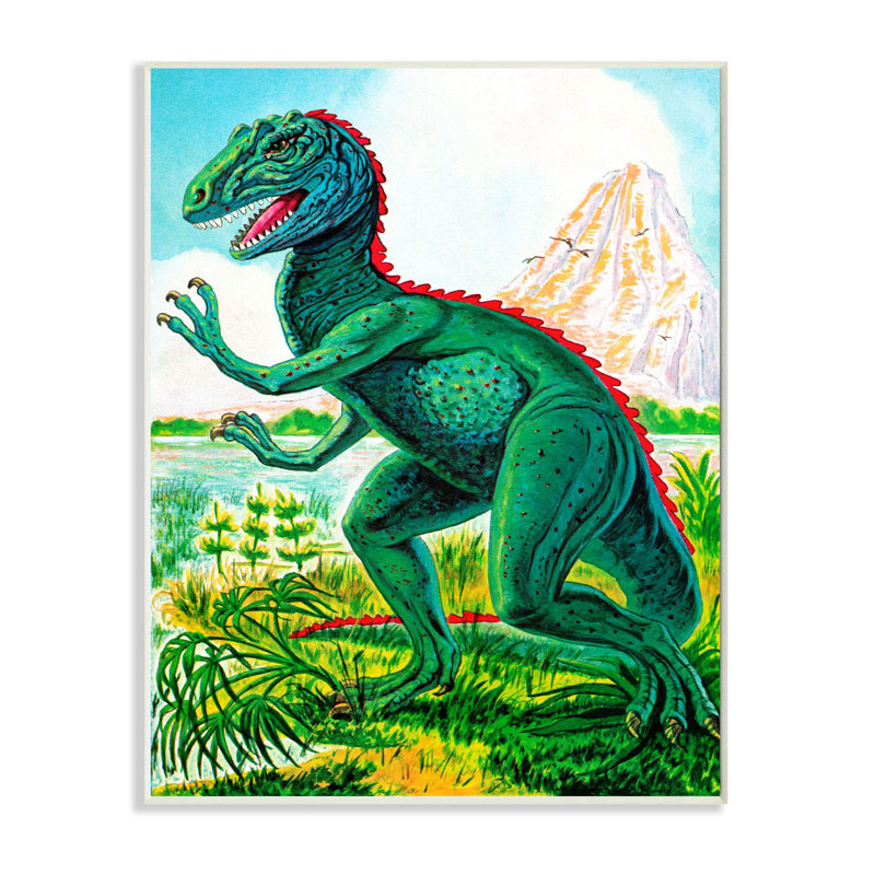 «Ralon Dinosaur Field Art», Plaque murale, H 19 po x l 13 po