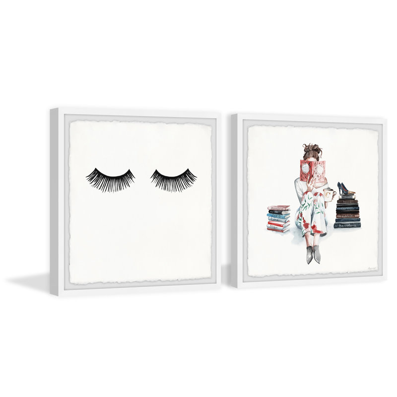 Model To Be by Marmont Hill - 2 Piece Single Picture Frame Painting Set, 81cm H x 81cm W x 3.81cm D