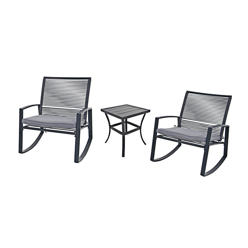 Ensemble de conversation bistro pour 2 personnes, Gray