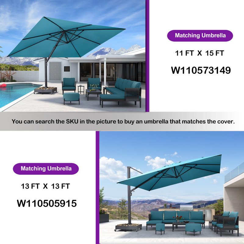 Housse pour parasol Cantilever, Bleu turquoise