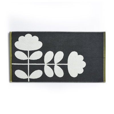 Cut Stem Moss/Charcoal Bath Mat