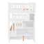 Lit superposé simple au-dessus de simple avec rangement et garde-corps pour chambre à coucher, dortoir, couleur blanche Stairway-1382239388-1382239363