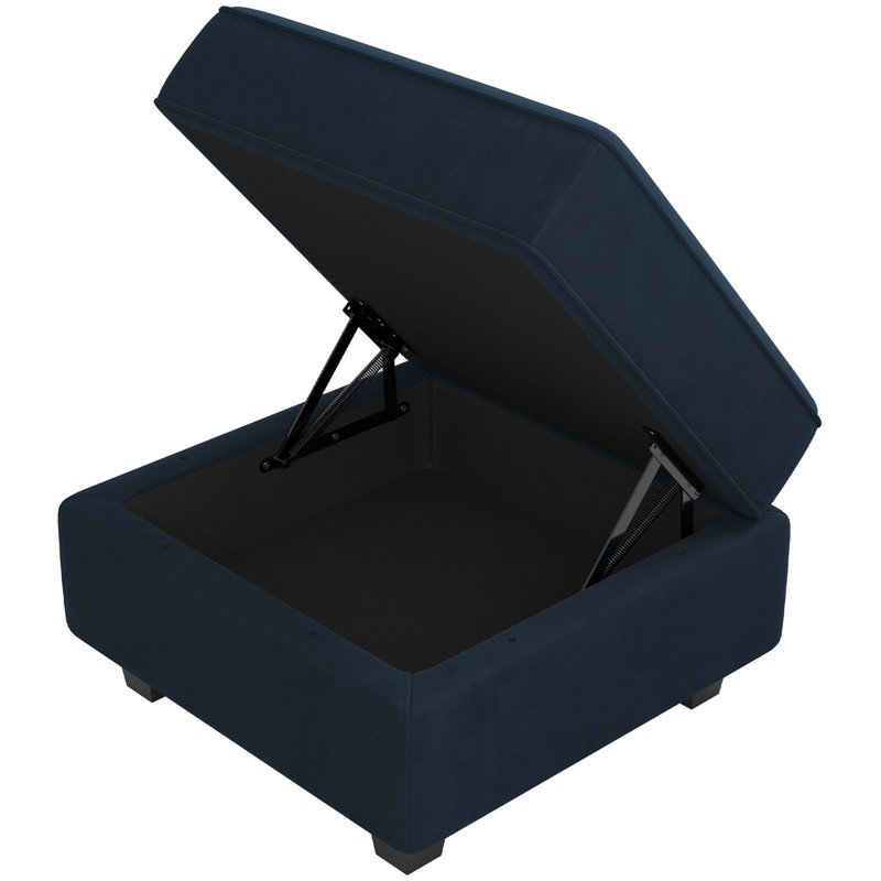 Nairoby 26.4'' Wide Upholstered Storage Ottoman Footstool Module Part for Sectional Sofa, Blue Velvet