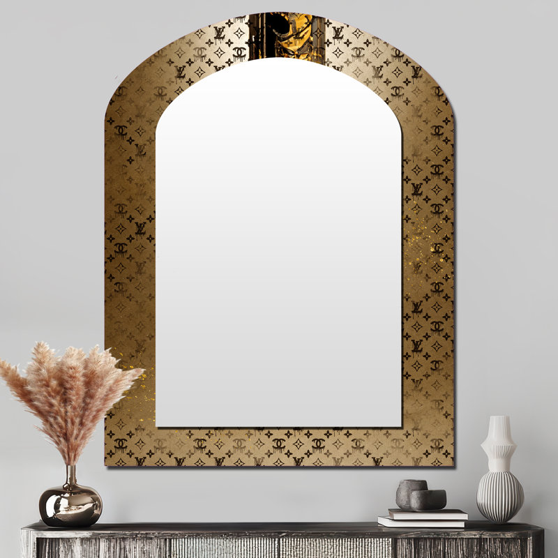 Luxury Brand Bionic Heel I - Miroir mural décoratif asymétrique tendance, 43 po x 33 po