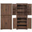 Armoire de rangement 71 pouces à texture de style campagnard en relief, idéale pour les cuisines et les salles à manger-1470858671