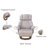 Upholstered Swivel Recliner – 360° Swivel, Adjustable Headrest and Flip-Up Footrest