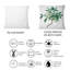 Carré, feuilles vertes rétro IV - Coussin décoratif traditionnel imprimé-60157939