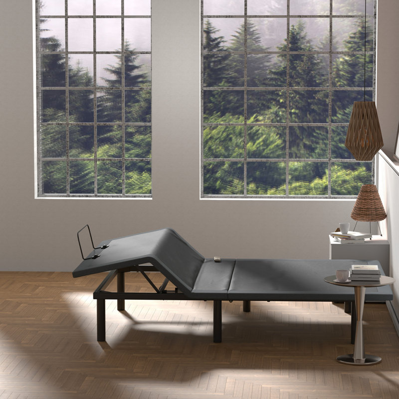 Queen Size Adjustable Btx4 Bed Base - Head And Foot Adjustment, Woven & Non-Woven Upholstery, 61 In Positioning, Wireless Control, In. Package Depth,