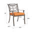Ensemble de 6 chaises de salle à manger en fonte d'aluminium en forme de fleur-60221437