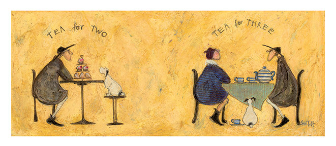 Tea for Two Tea for Three by Sam Toft - Art Print on Paper