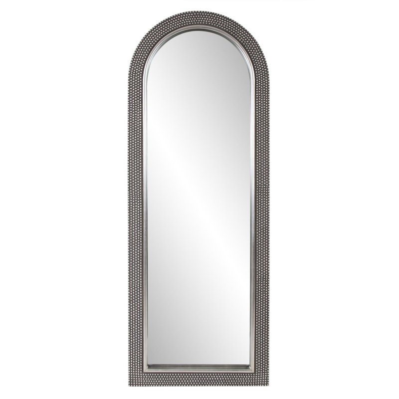 Ronay Full Length Rectangular Arched Mirror with Beaded Frame