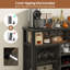 55-Inch Buffet Sideboard With 8-Bottle Wine Racks And Wine Glass Holders-1419180261
