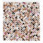  Rideau de douche mauve rétro Artsy + crochets-95078023-95078051