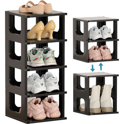 5-Tier Shoe Rack - Durable Space Saving Shoe Storage Stand For Closet, Entryway, Hallway, Dorm, Bathroom
