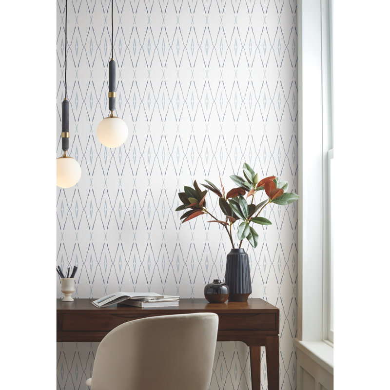 Artifact Silhouettes Geometric Wallpaper Double Roll, Indigo