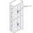 Cherry Finish Display Cabinet With Illuminated Shelves, Adjustable, Movable Partition For Pantry Intricate Function -