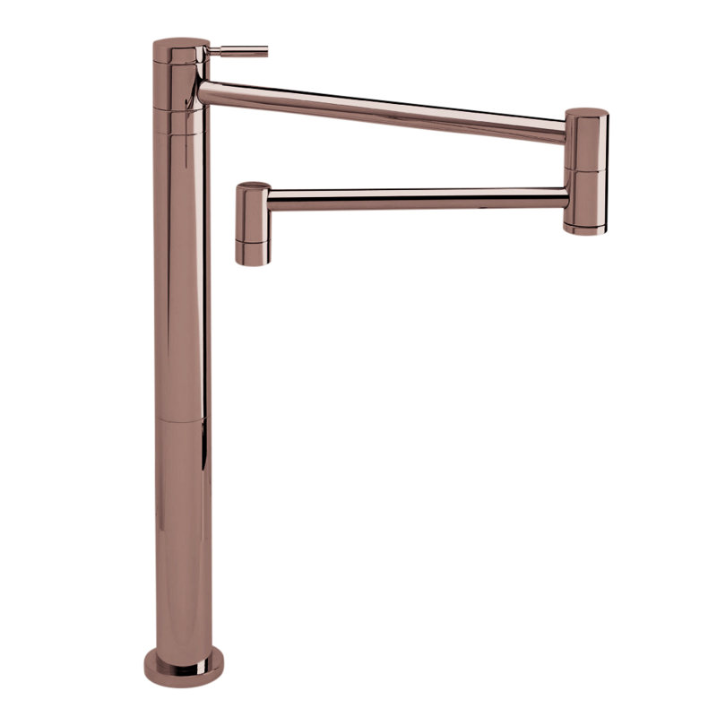 Contemporary Counter Mounted Potfiller, Antique Copper