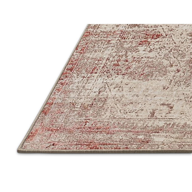Tapis oriental rouge / beige Hudnall, Rectangle 6 pi x 9 pi