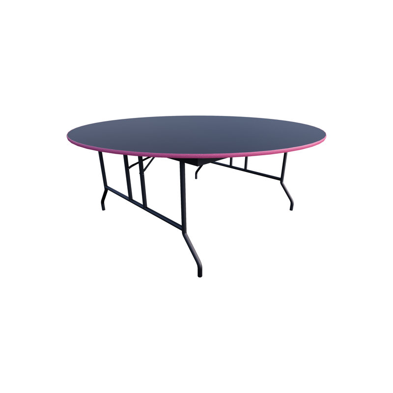 Table pliante - Noyau de panneau de particules - Rond, H 29 po x l 72 po x P 72 po