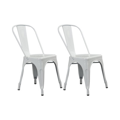 Holk 42cm H Metal Slat Back Stacking Side Chair