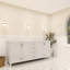 Meuble-lavabo double autoportant 72 po avec plateau en quartz blanc Rooh-92872003
