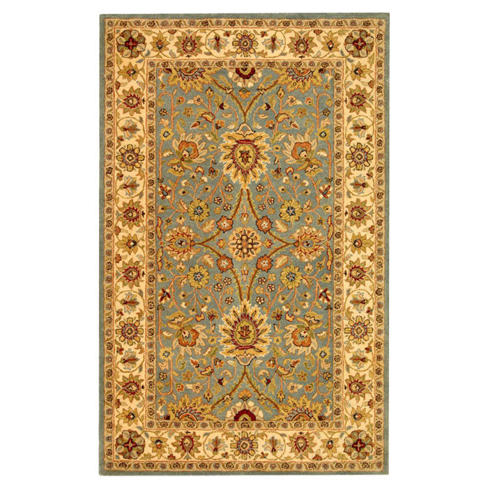 Dunbar Hand Tufted Wool/Cotton/Latex Oriental Rug in Light Blue/Ivory, Runner 2'3" x 10'