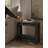 26" Reclaimed Wood Accent Table | Narrow End Table | Solid Wood Side Table (Black)-1043135849
