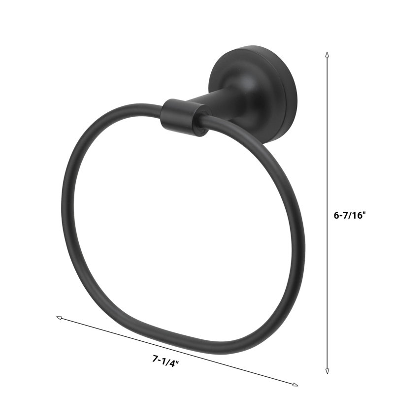 Accessoire de quincaillerie de salle de bain Avalon, Noir mat