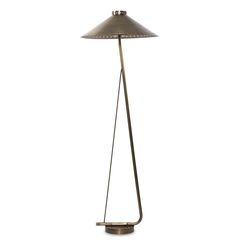 Vanna 60'' Light Brown/Antique Brass Iron Traditional Floor Lamp