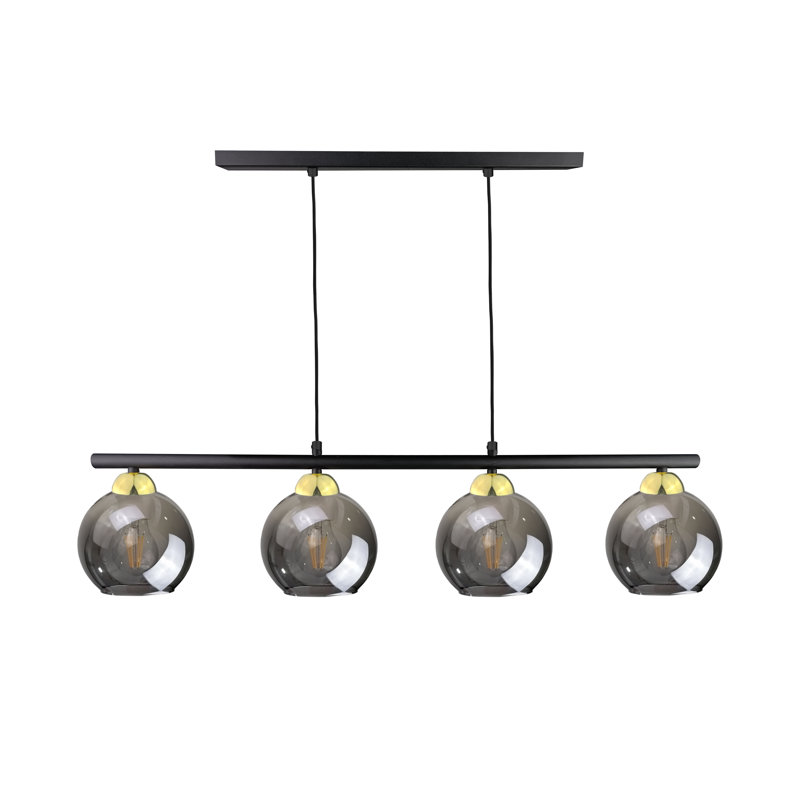 Kirkenes 4 - Light Kitchen Island Pendant, Black/Gold