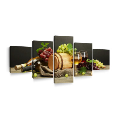 Vin et raisins 5 pièces