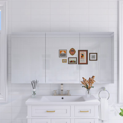 Rectangular Aluminum Medicine Cabinet With Mirror