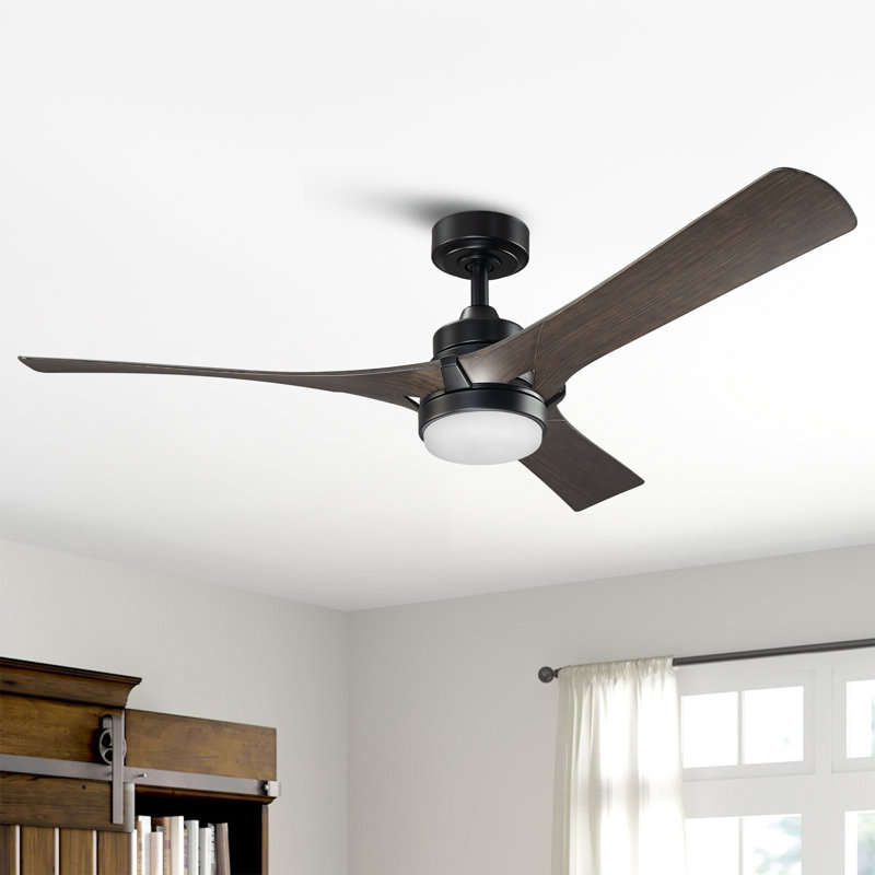 Ventilateur de plafond à DEL 52-CCT 52 po avec lumières et télécommande, intensité variable, moteur réversible à 6 vitesses