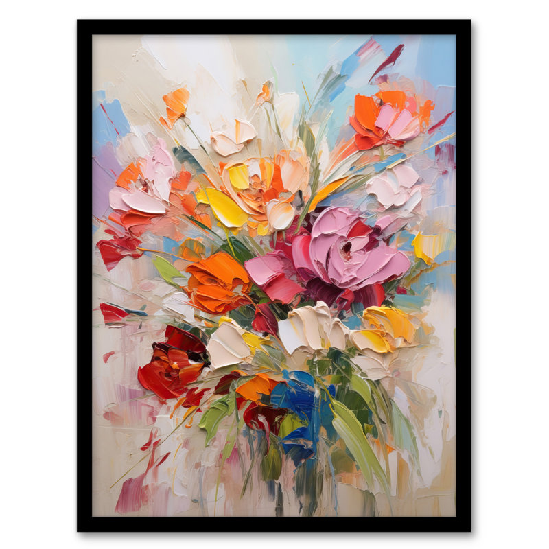 Wildflower Explosion Bright Floral - Single Picture Frame Print