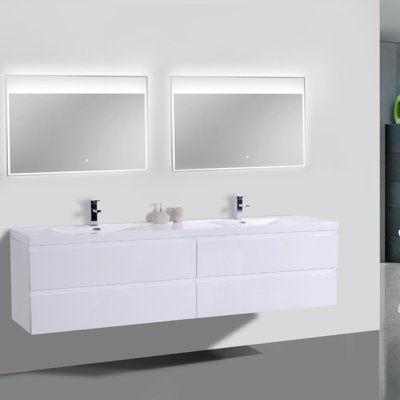 Ensemble de meuble-lavabo double 84 po Bobijo